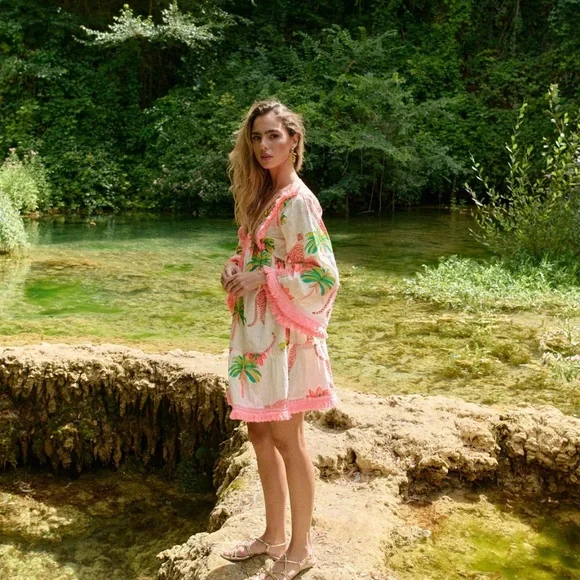 Piti Cuiti Tropical Print Women's dress - Picture 2 of 2